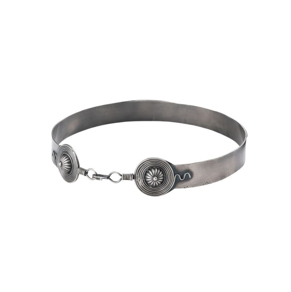 Chitaak: Silver Choker Necklace (Oxidised Finish) | 92.5 Silver (Made to Order)