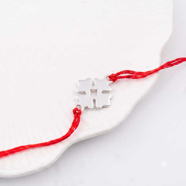 Silver Laser cut Rakhi