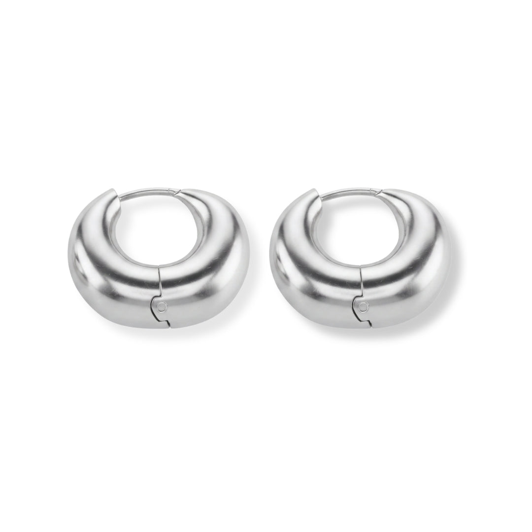 Silver Round Hoops – Big