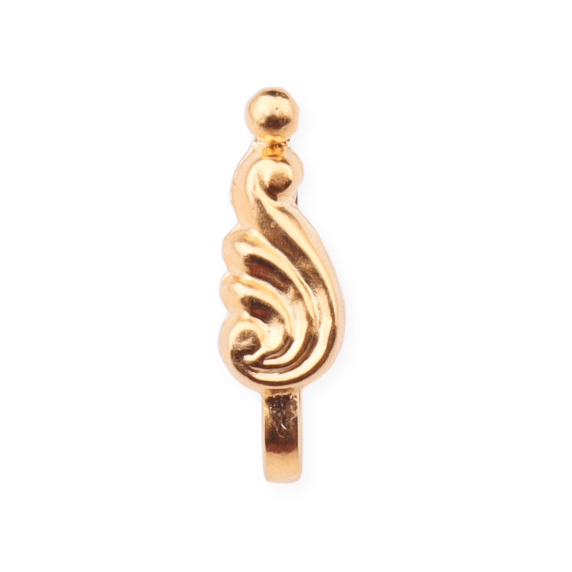 22K Gold Plated Shell Nosepin Clip-On | House of Aadyaa