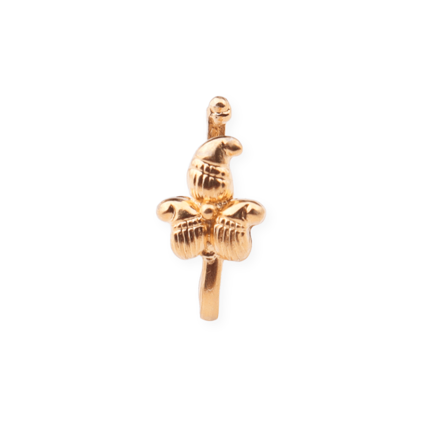 Gold butterfly and moon nose pin clip-on