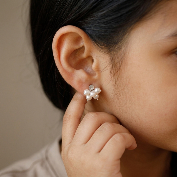 Pearl Bunch Studs | 92.5 Sterling Silver