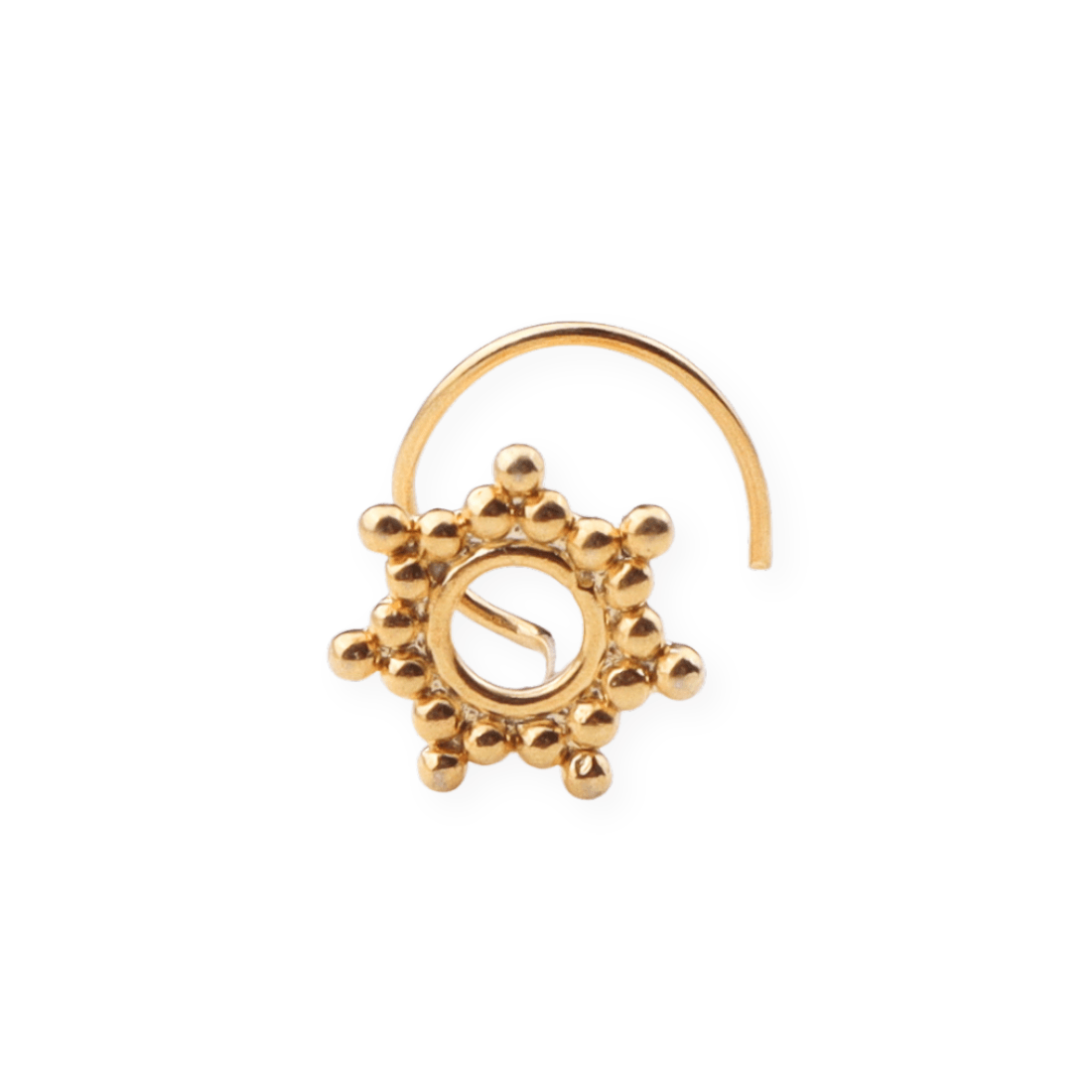 Gold plated Kiara nose pin piercing jewelry