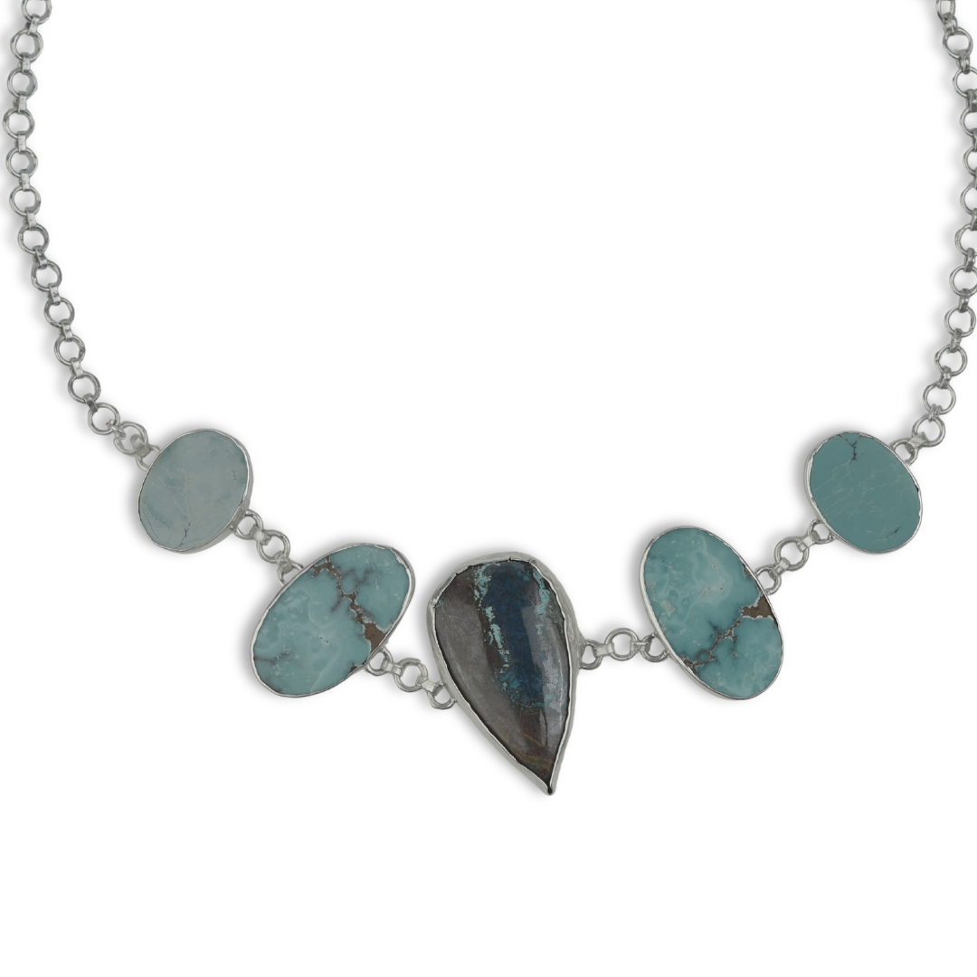 Chrysocolla And Turquoise Armlet Cum Choker