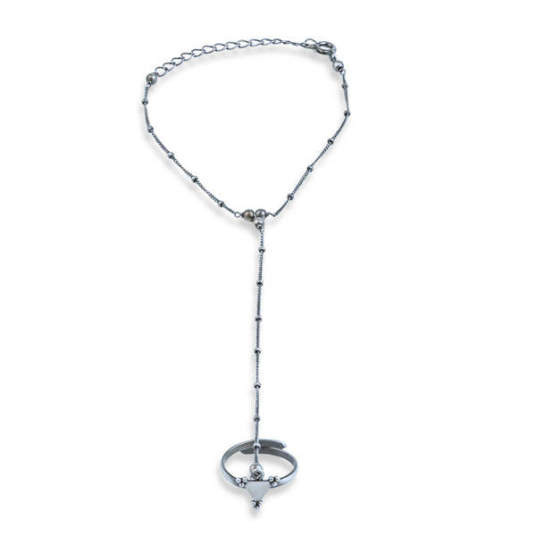 Nirbhaya & Beaded Chain Haath Phool | 92.5 Sterling Silver