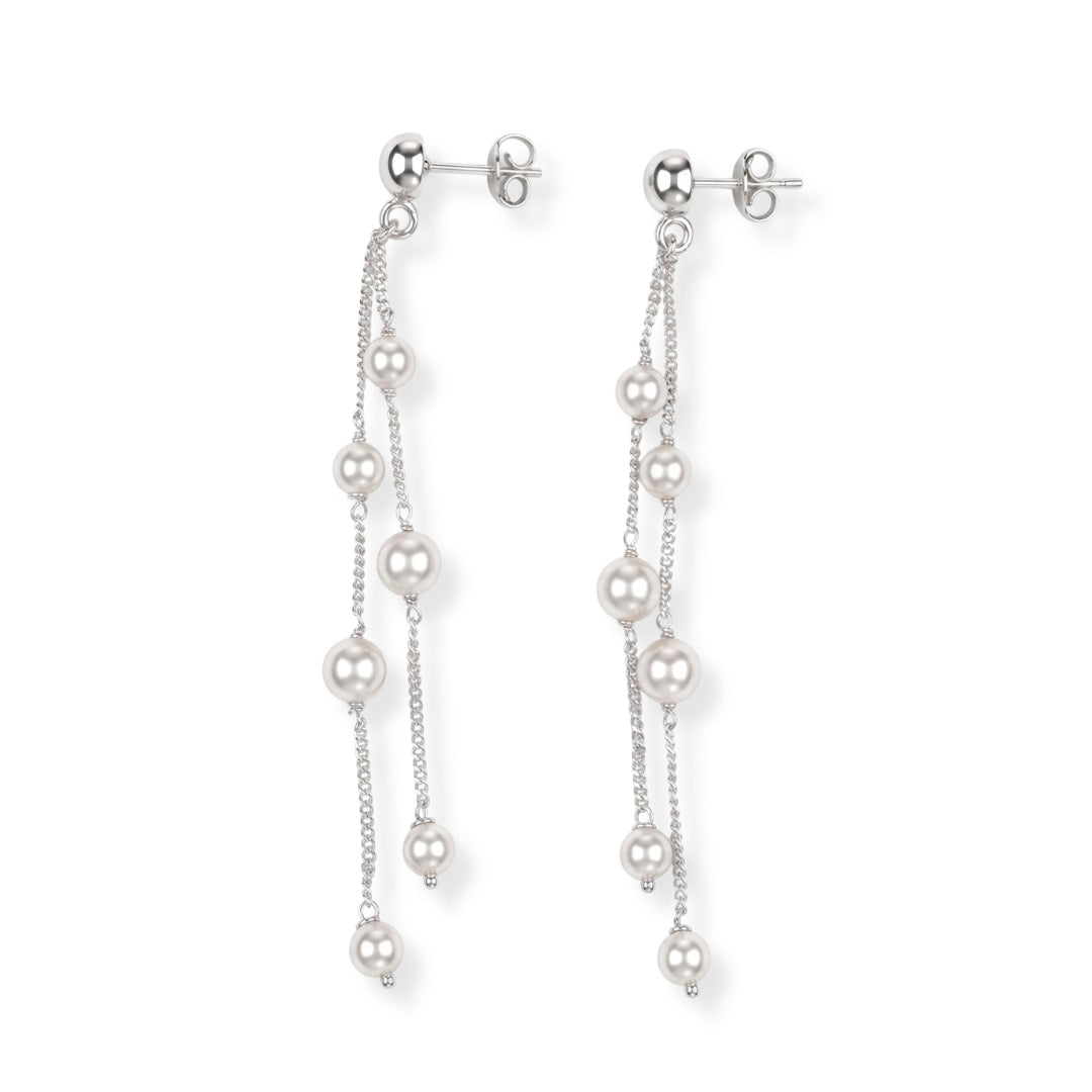 Double String Pearl Earring (Project Handmade)