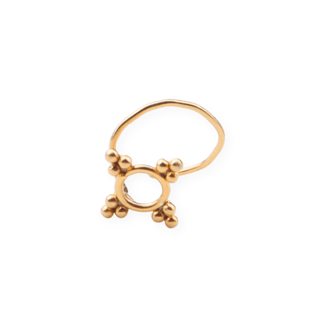 Gold plated nose pin with star motif