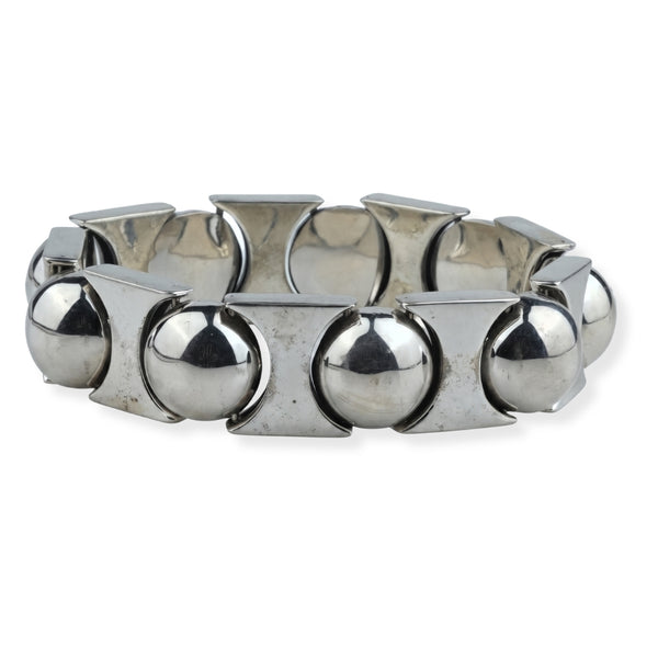 Silver Movable Button Bracelet