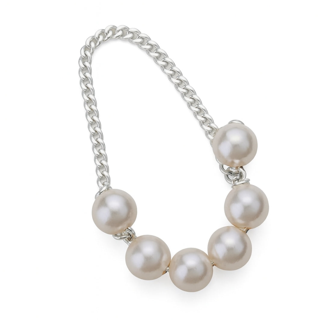 Pearl Layer and Chain Earcuff