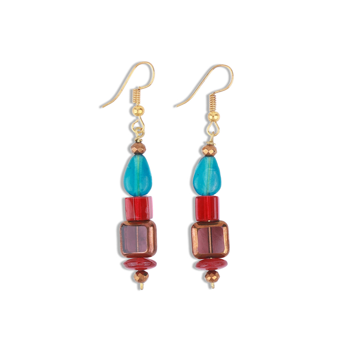 Multicolour Glass Bead Earrings