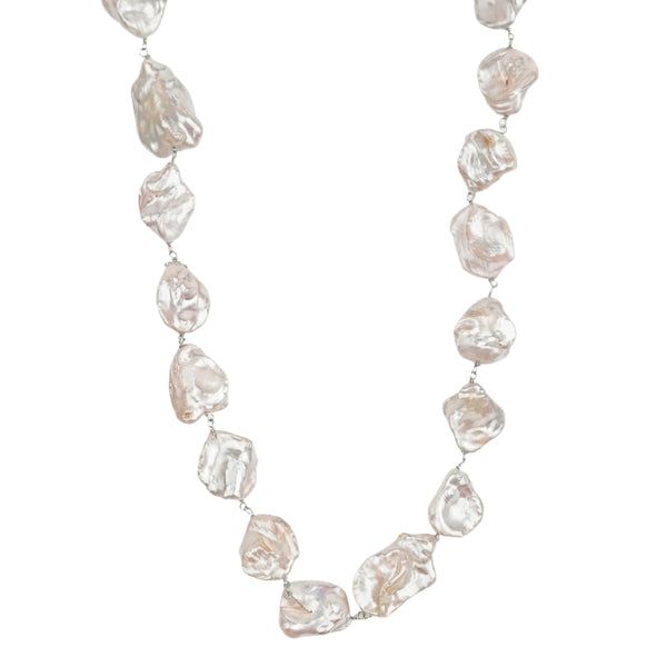 Flat Baroque Pearl Ganthan Necklace