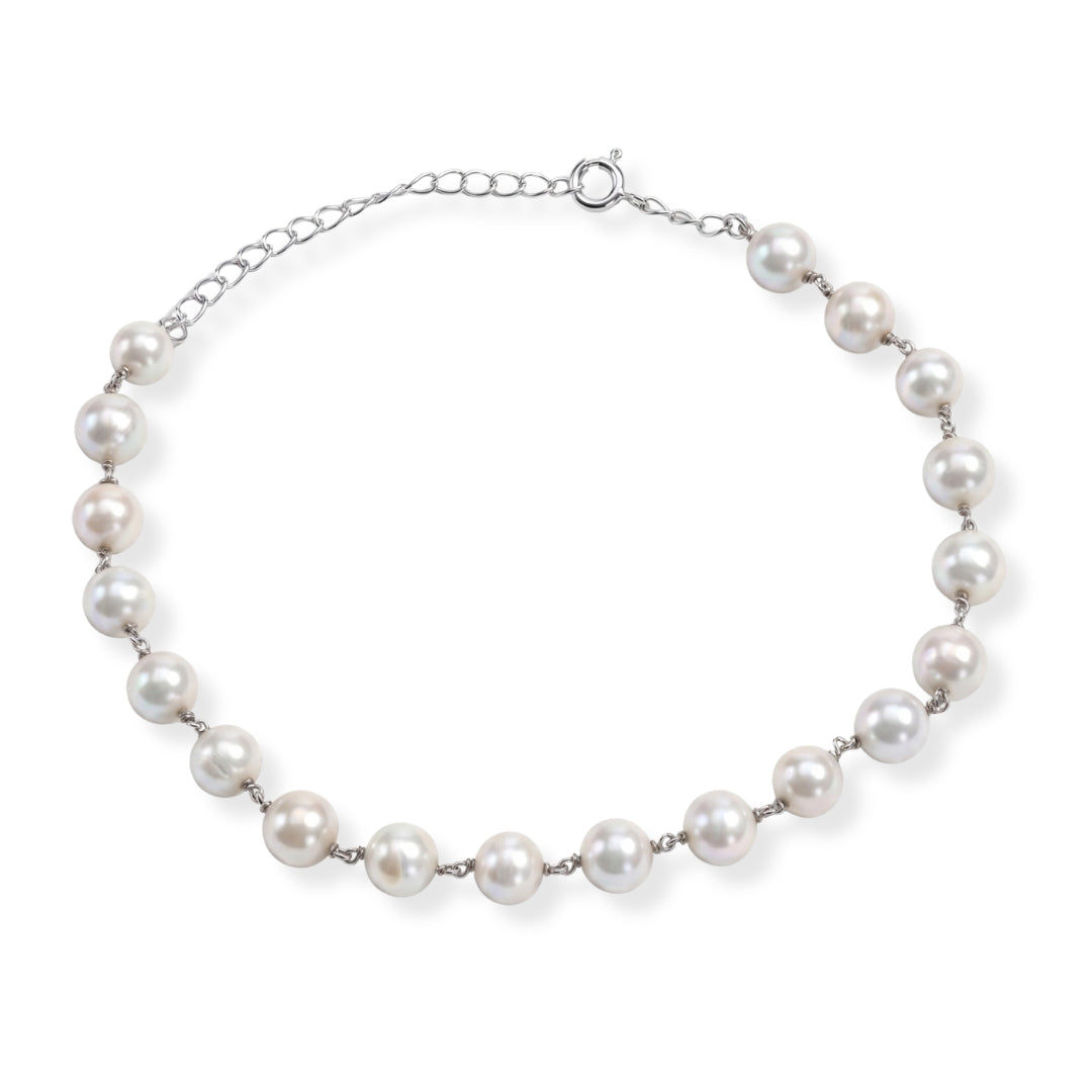 Freshwater Pearl Ganthan Anklet (Project Handmade)