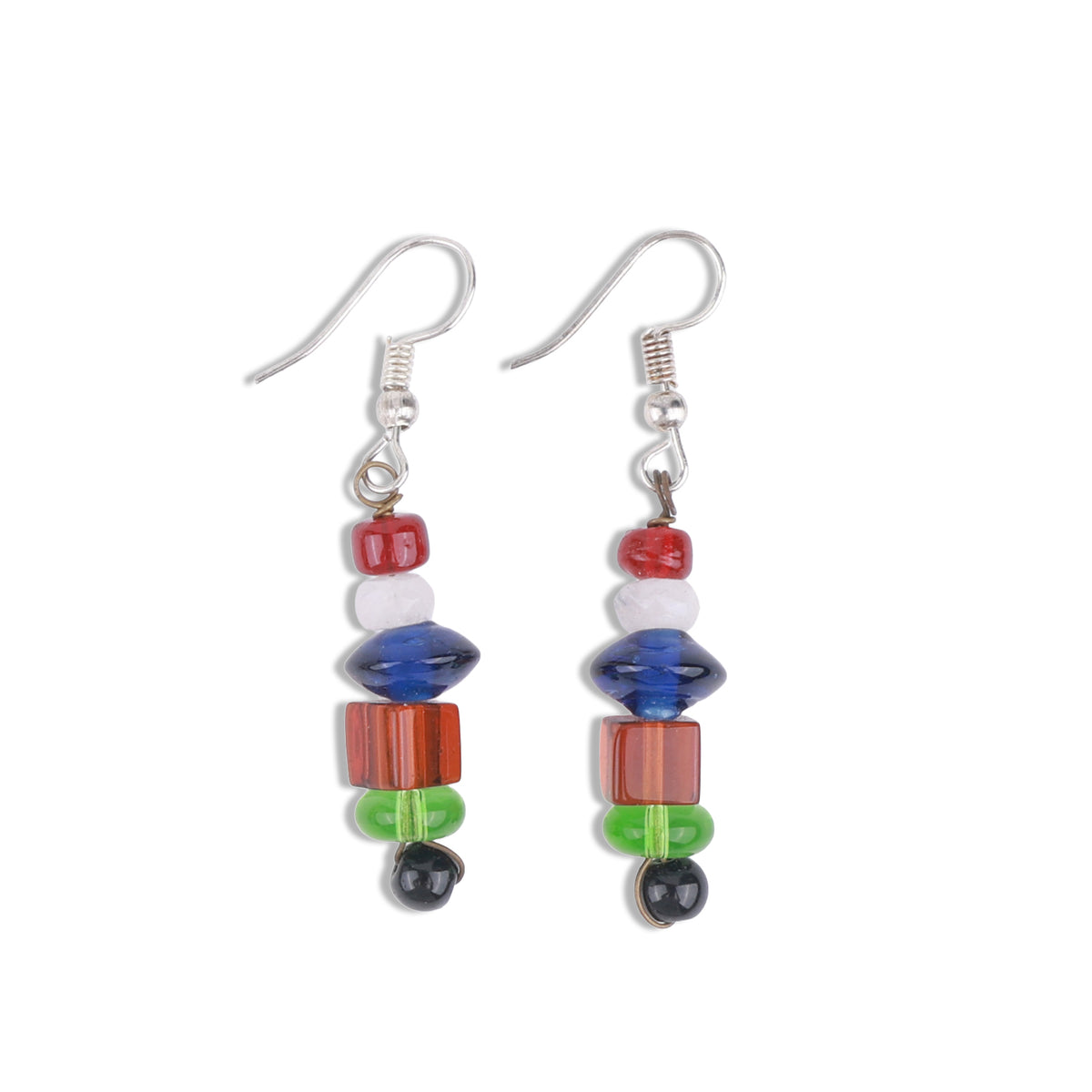 Multicolour Glass Bead Earrings