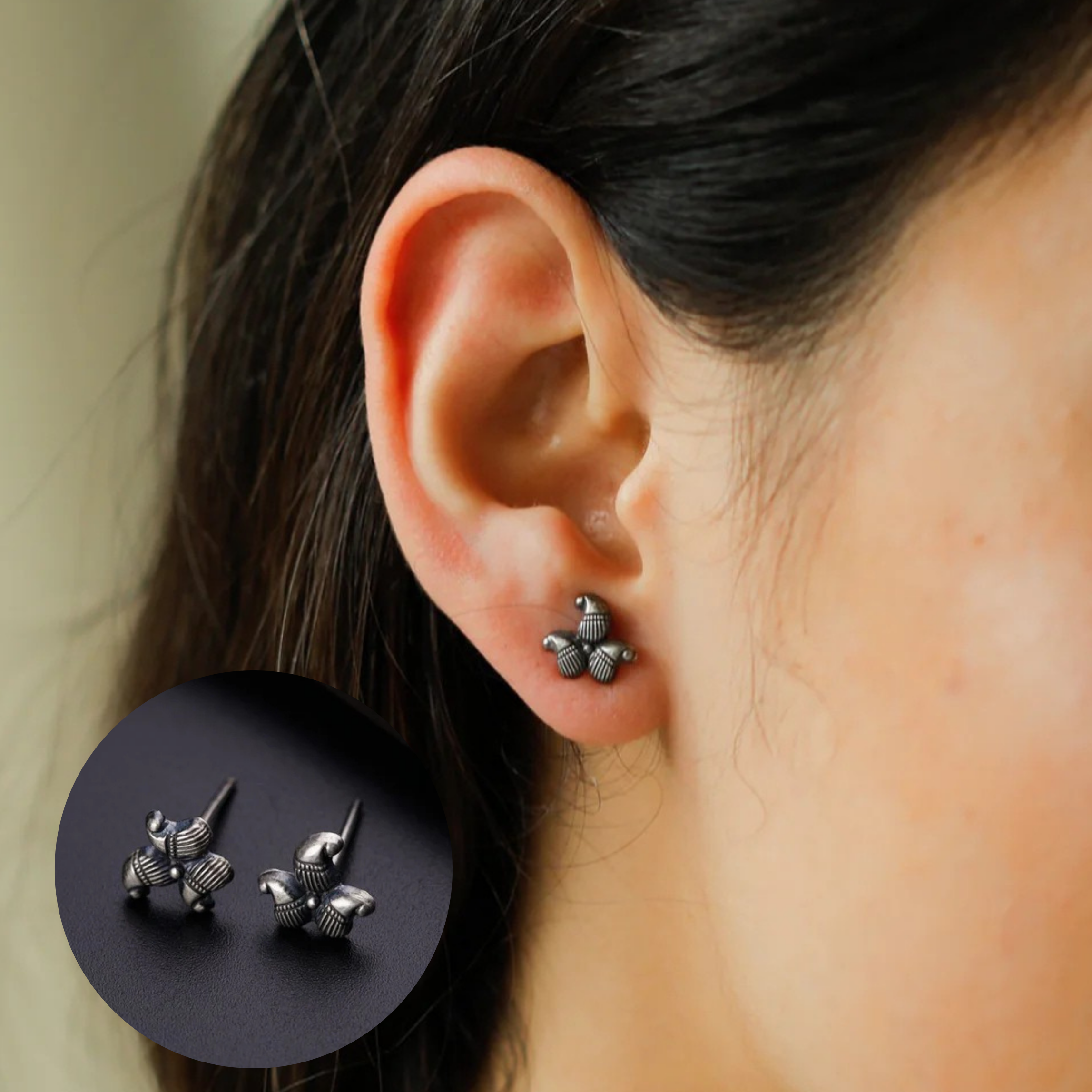 Silver Koyari Studs