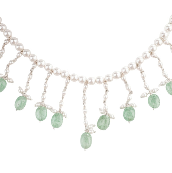 Luxe Necklace - Pearls and Russian Quartz