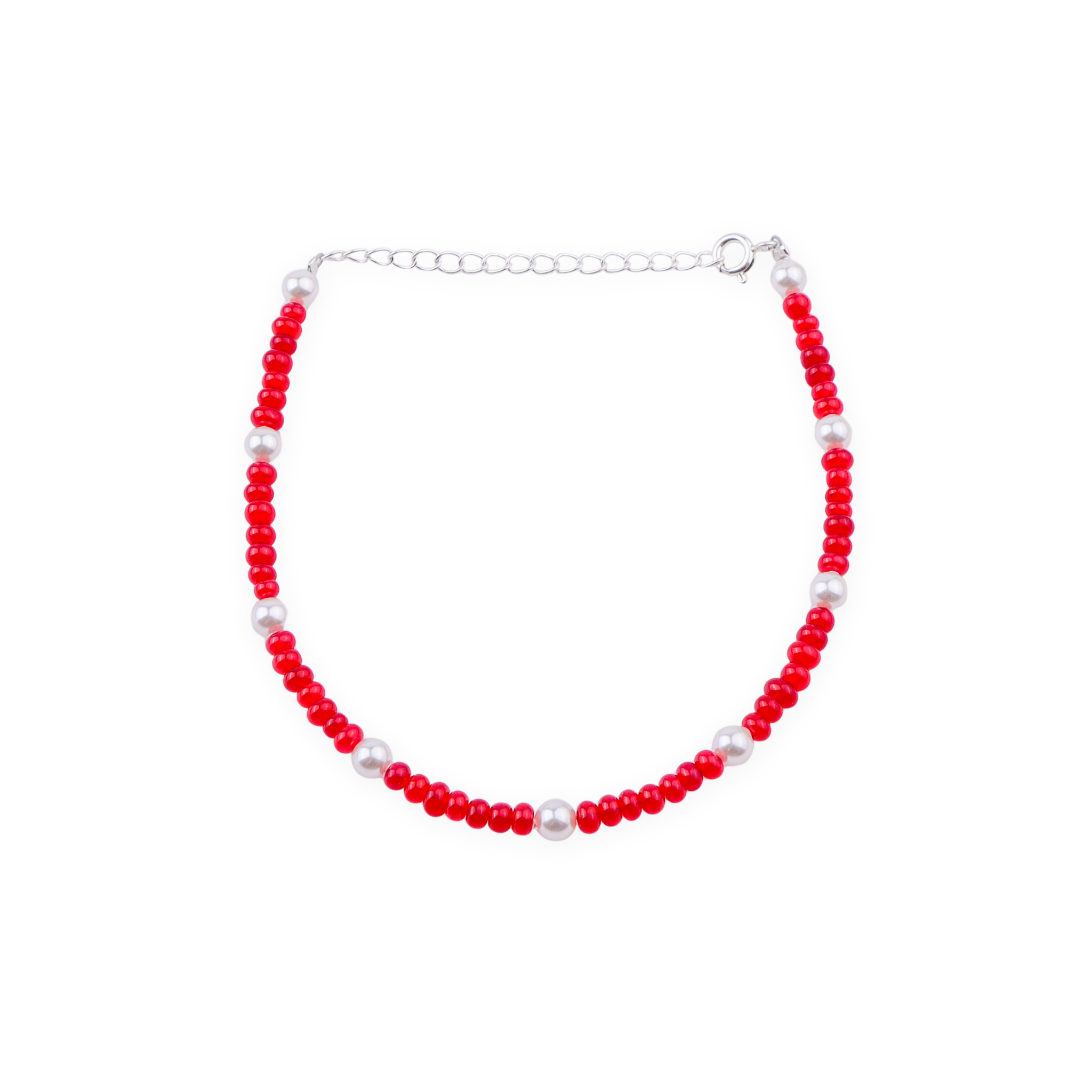 Semi-Precious Stone Anklet with Pearls