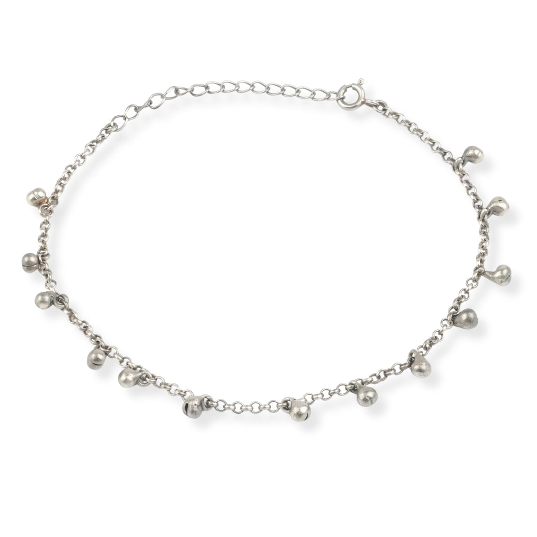 Oxidized Silver Ghungroo Anklet (Project Handmade)