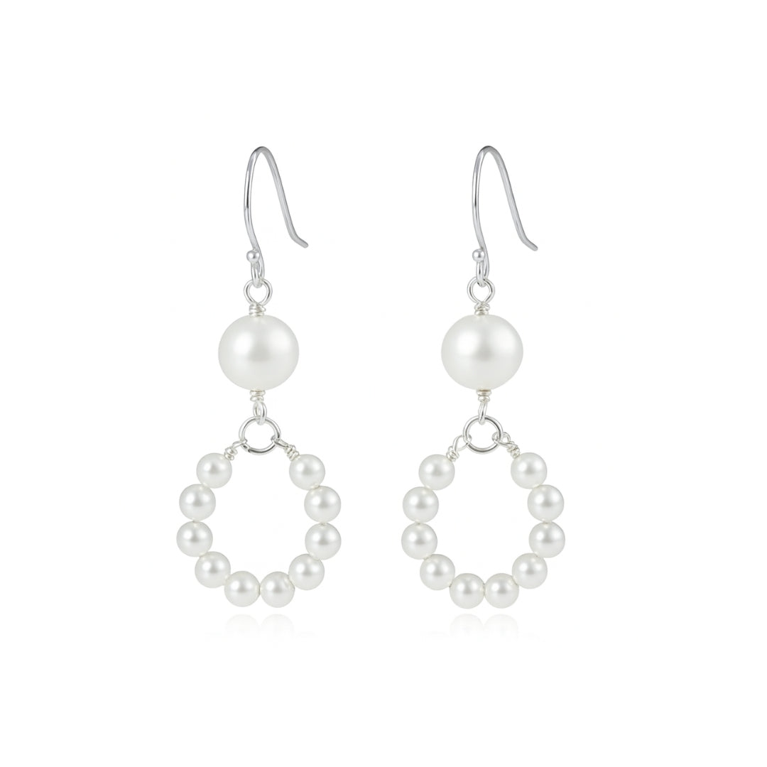 Silver Earring with Pearls