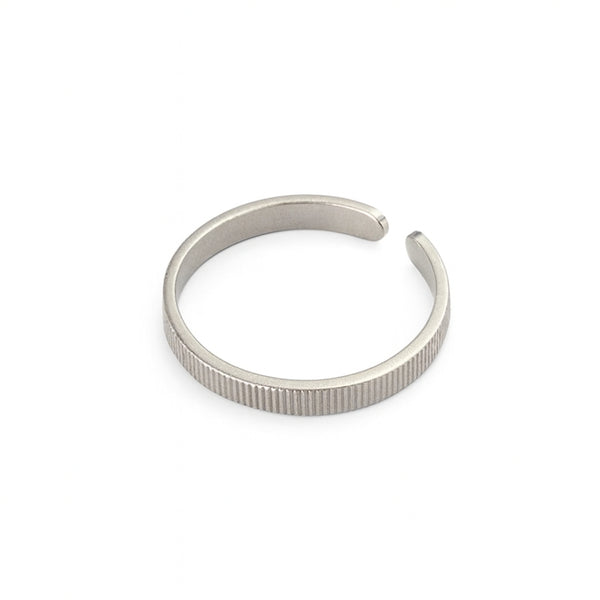 Plain textured silver ring in 92.5 sterling silver