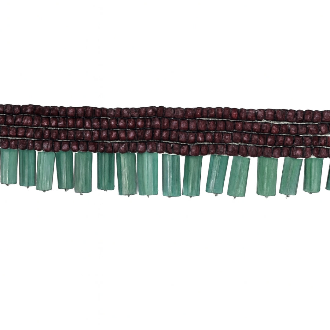 Luxe Choker - Russian Green Stones and Garnet