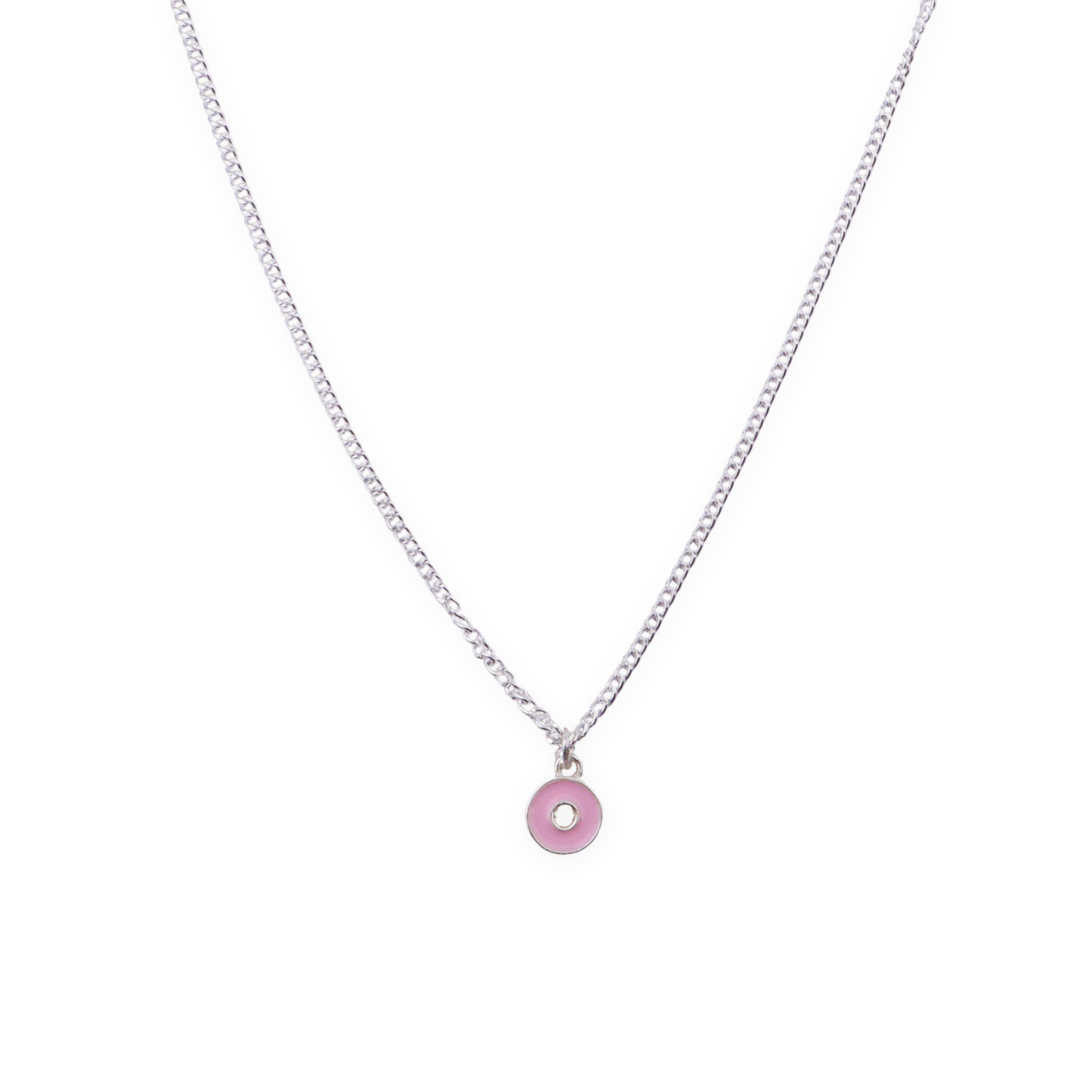 Enamel Donut Pendant Necklace