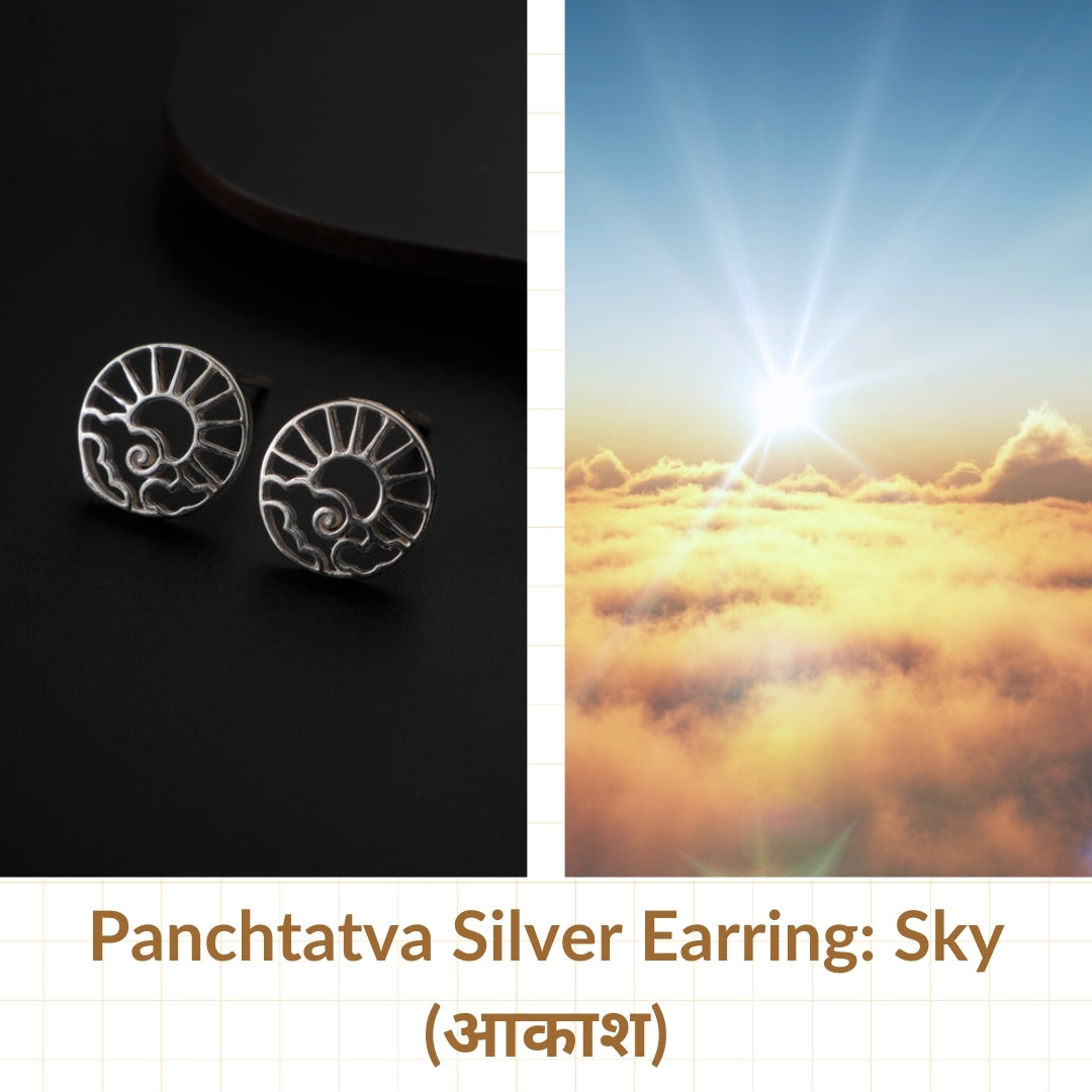 Panchtatva 5 Elements Silver Earring: Sky (आकाश)