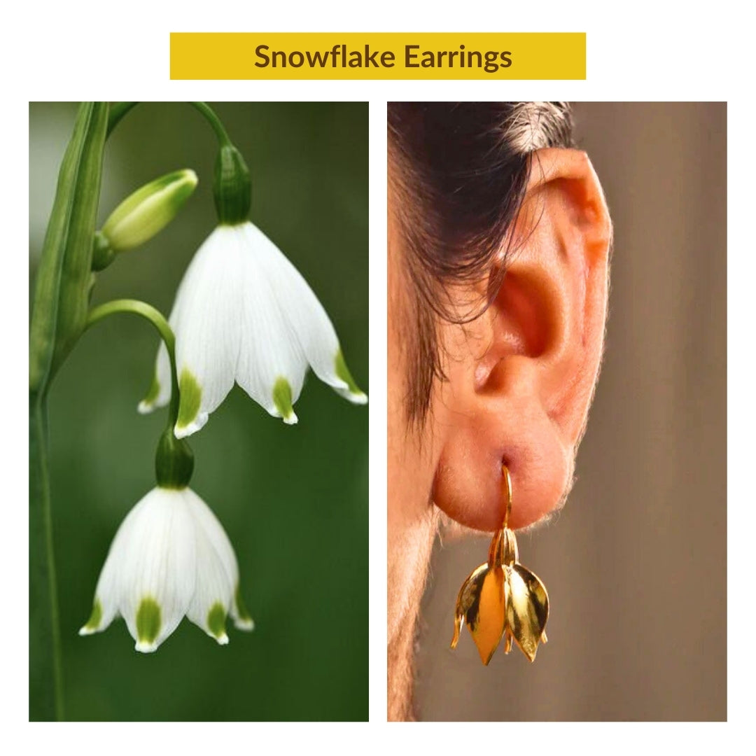 Summer Snowflake Earrings |  92.5 Silver | 22K Gold Plated