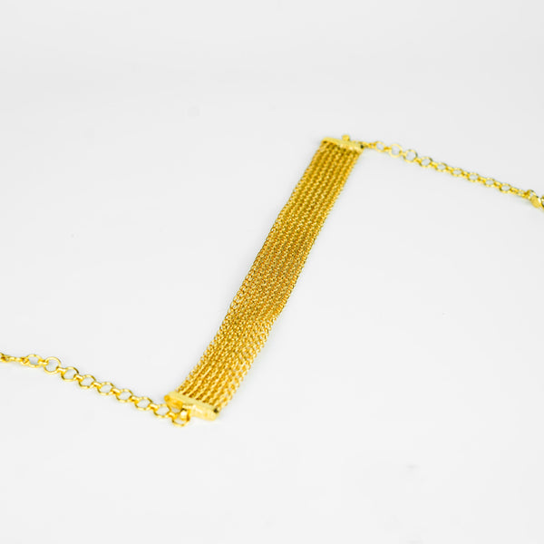 Gold plated silver choker necklace for jewelry and accessories