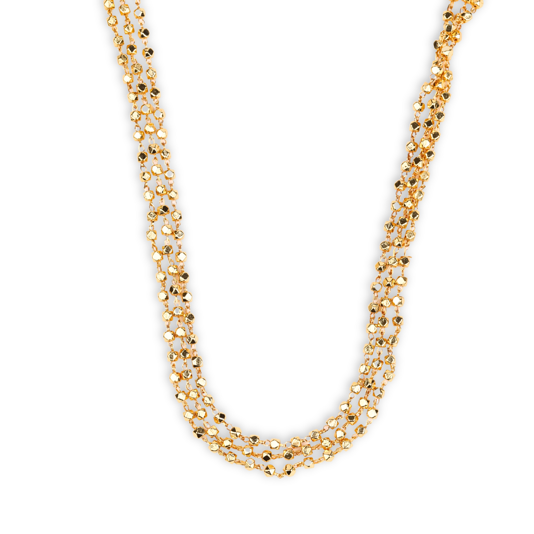 22K Gold Plated Fashion Ashtapailu Maal – 3 Layer Big