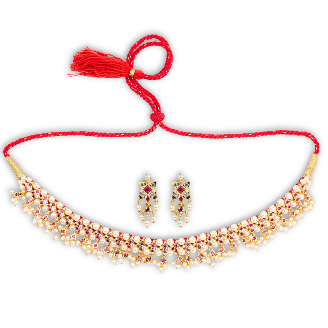 22K Gold Plated Fashion Stone Chinchpeti