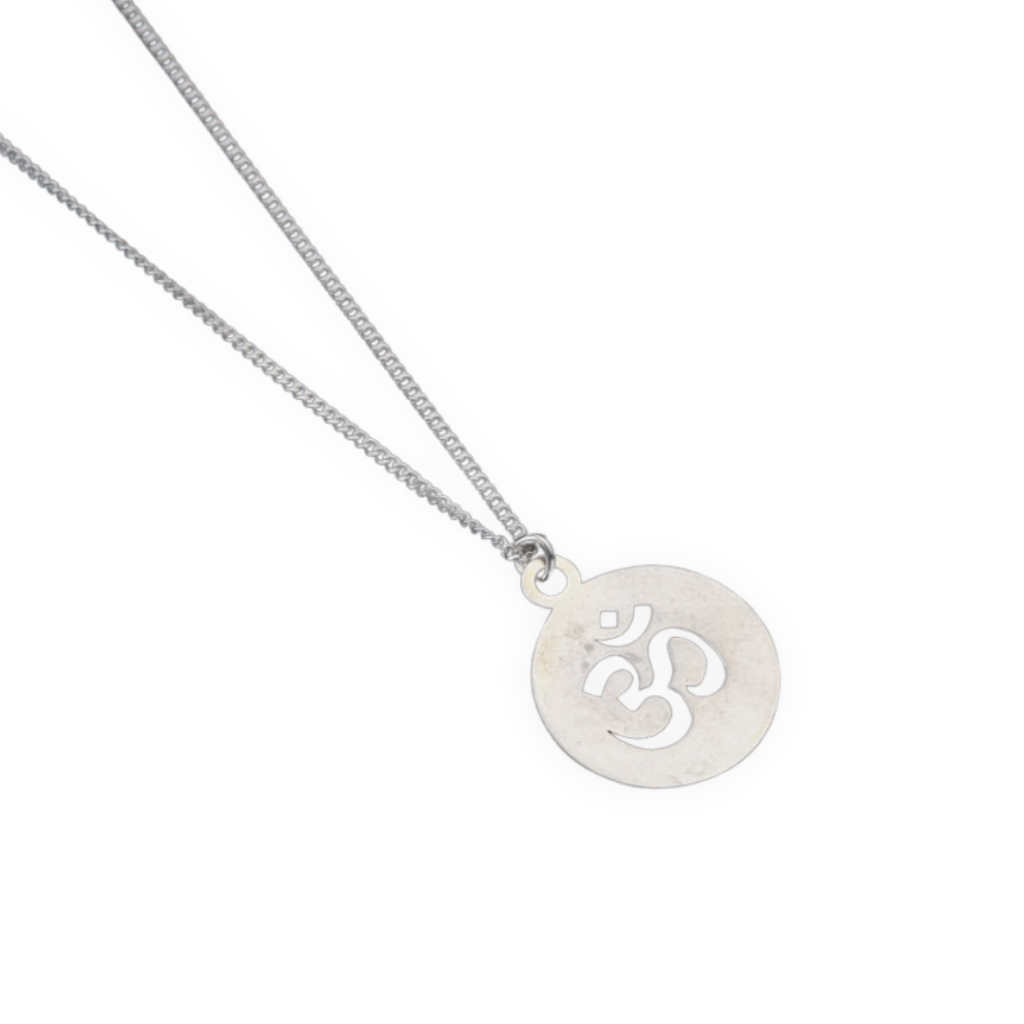 Om Pendant with Silver Chain for Men