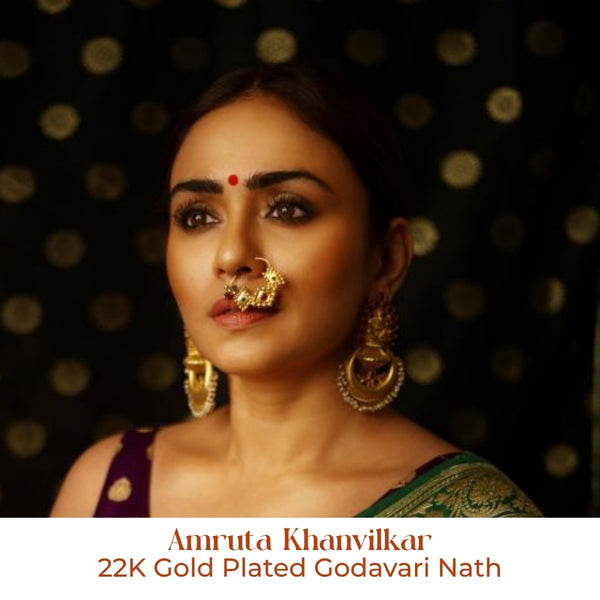 Godavari Nath (Left, Pierced) | 22K Gold Plated