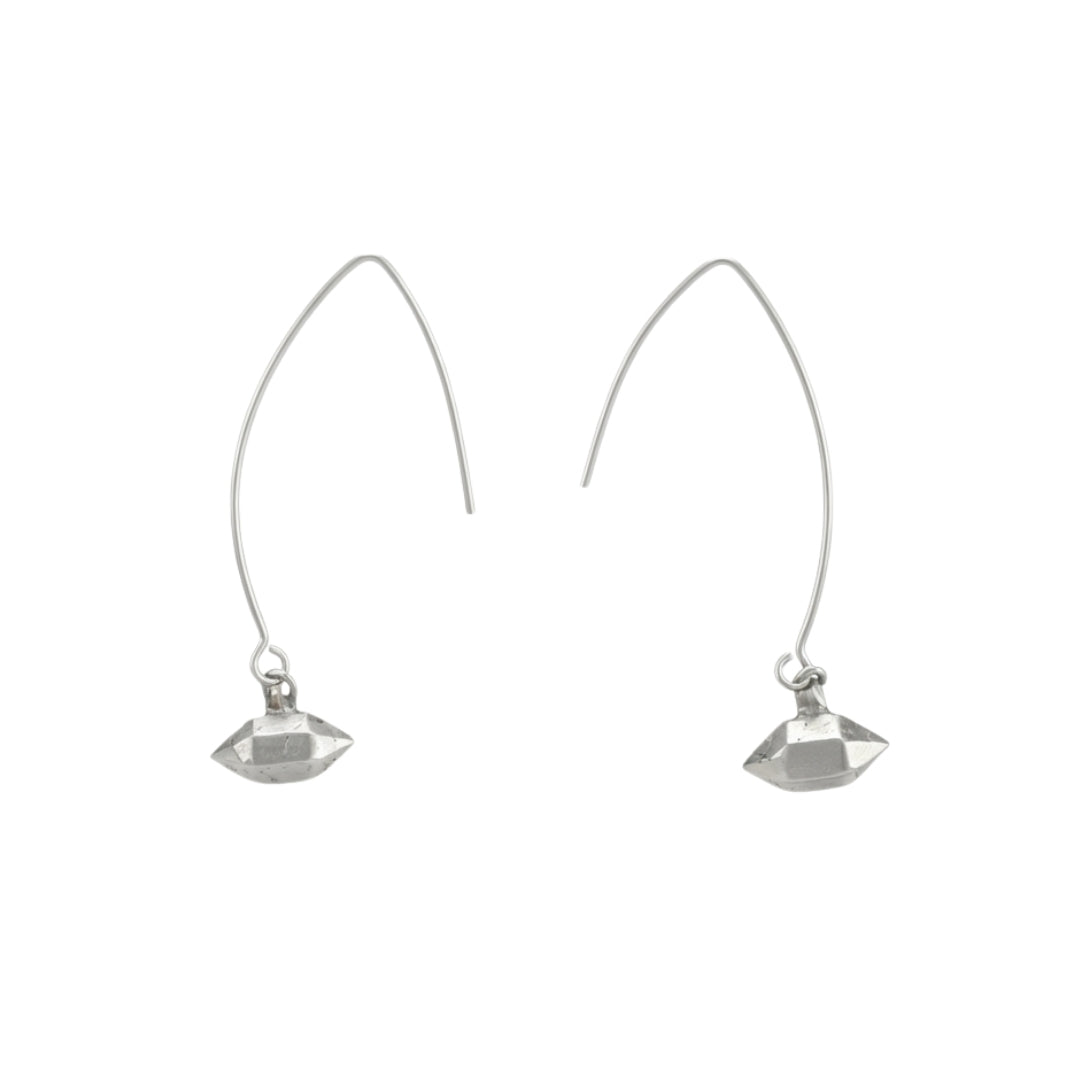 Silver Oxidized Dangling Earrings (Project Handmade)