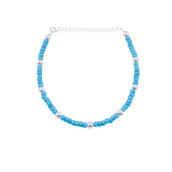 Semi-Precious Stone Anklet with Pearls