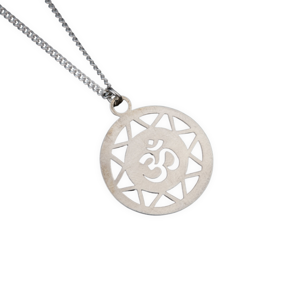 Om Pendant with Silver Chain for Men