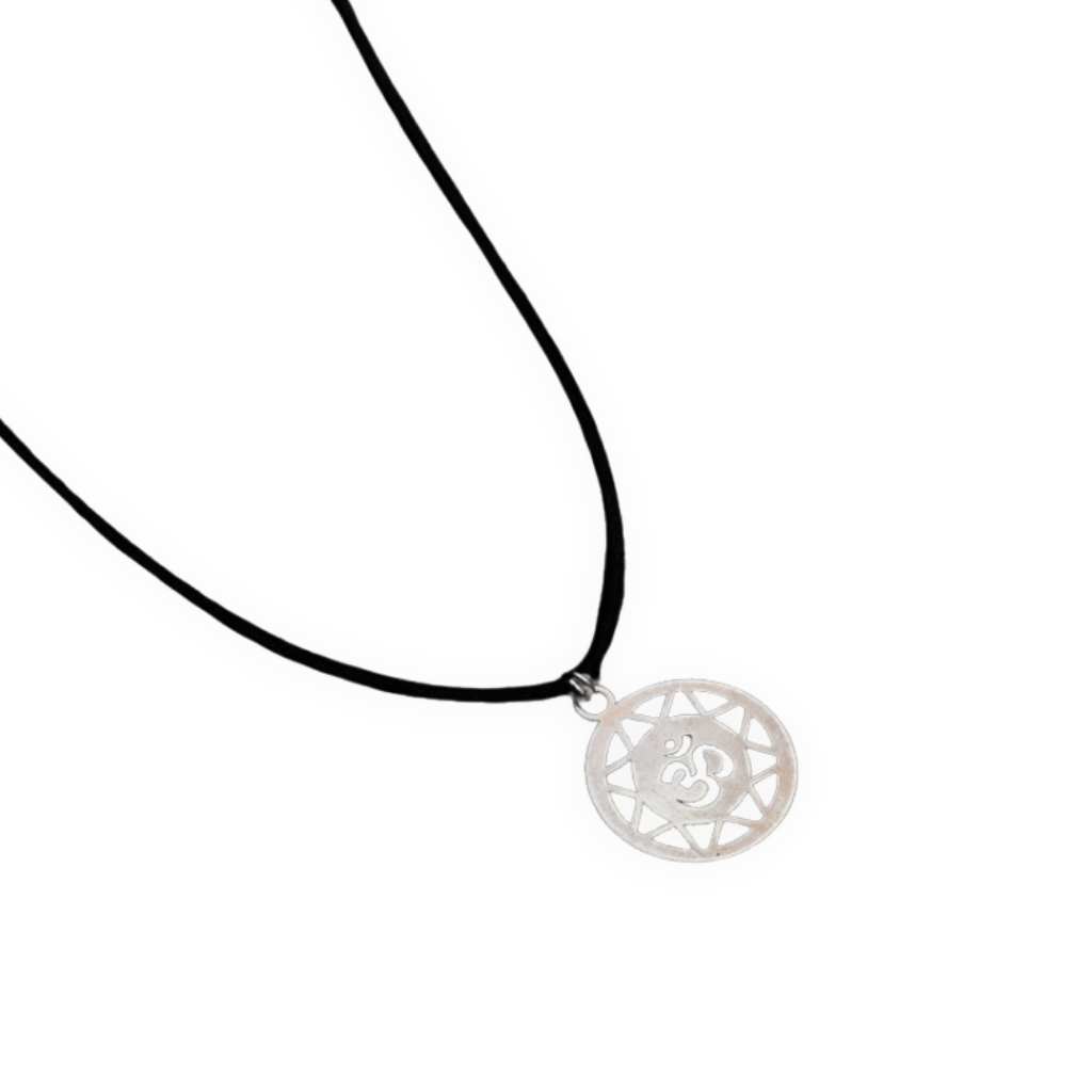 Silver Om Necklace for Men