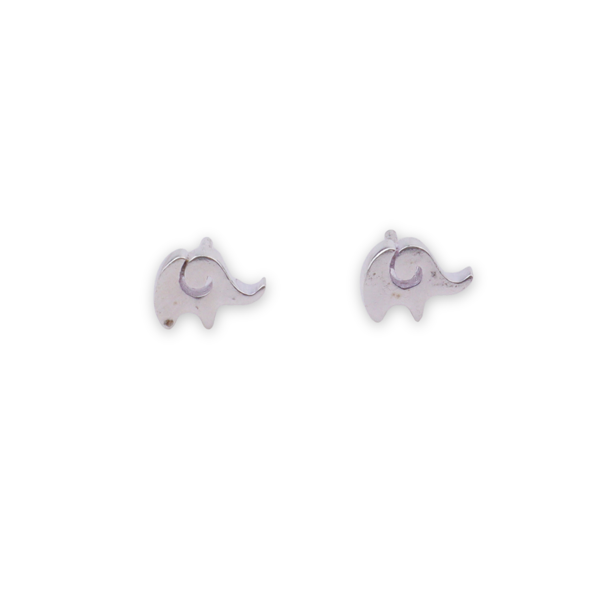 Silver Elephant Studs