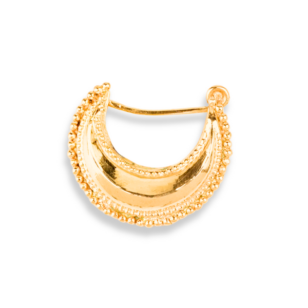 Silver Chandrakor Nath (Clip-On) | 22K Gold-Plated