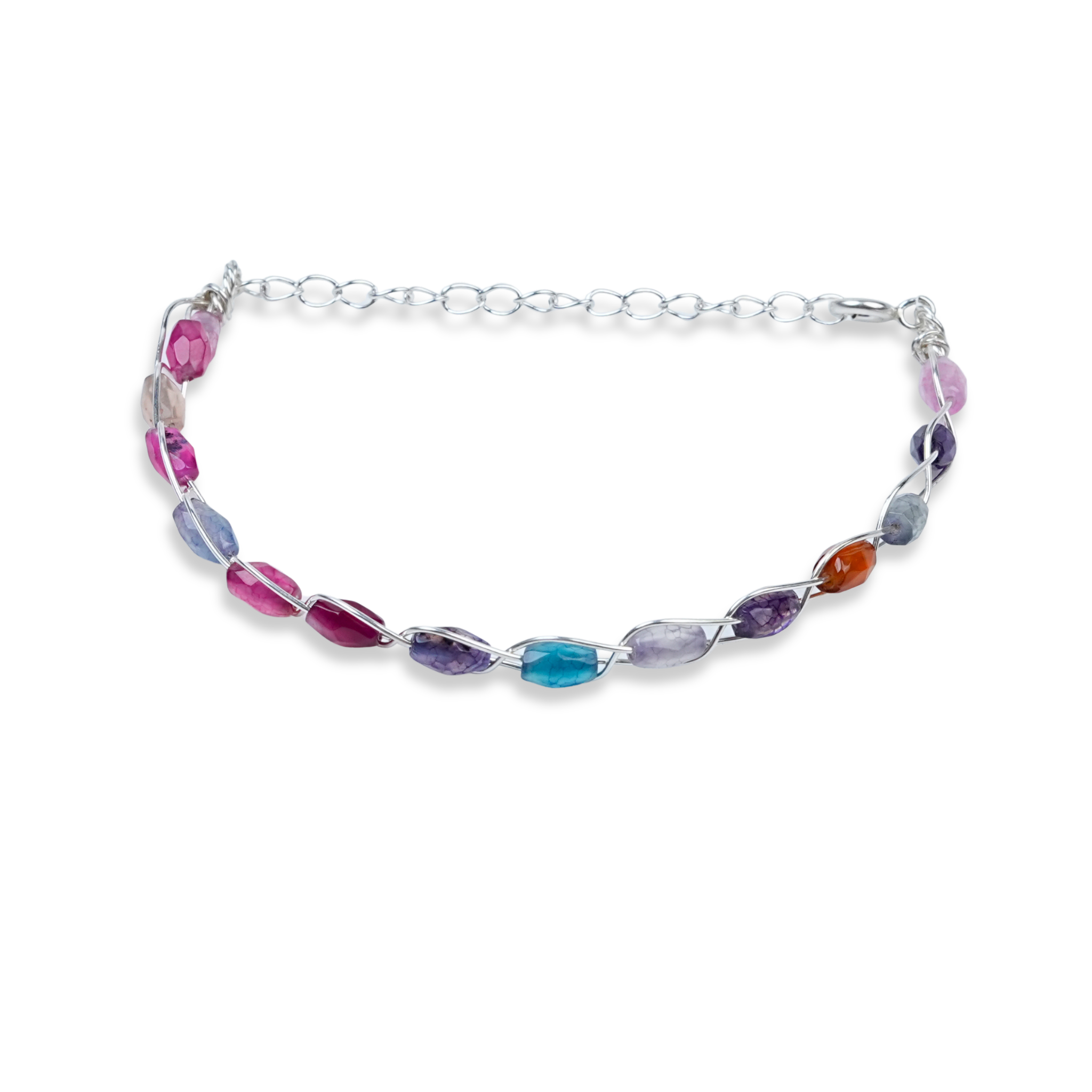 Stone Wire-Wrapped Bracelet | 92.5 Sterling Silver