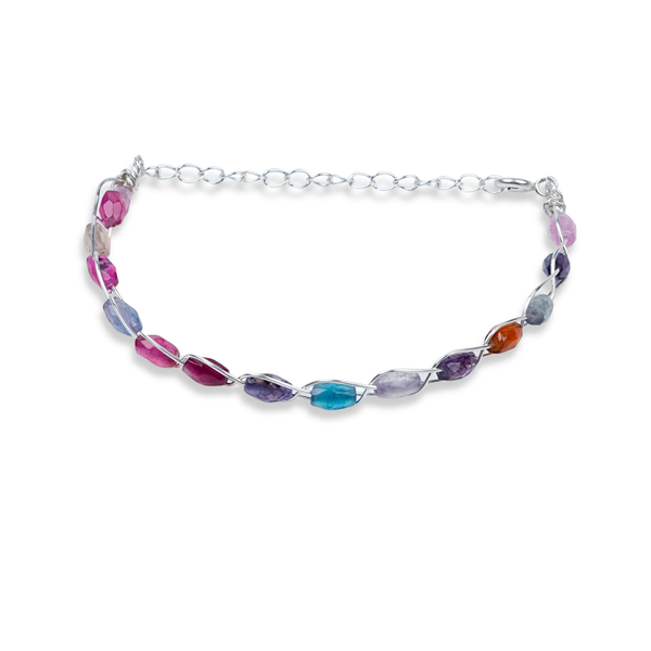 Stone Wire-Wrapped Bracelet | 92.5 Sterling Silver