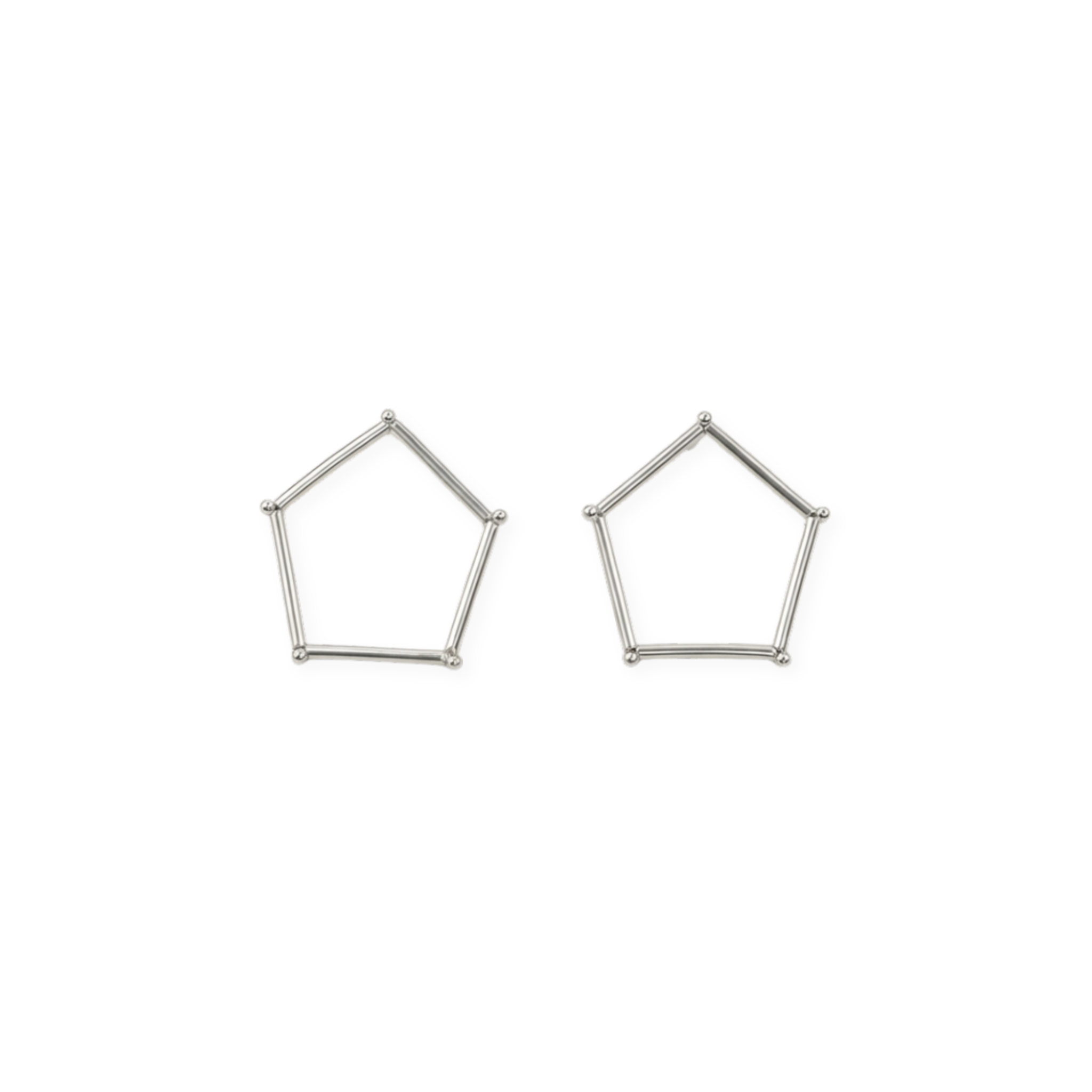 Handmade Pentagon Earring (Plain)