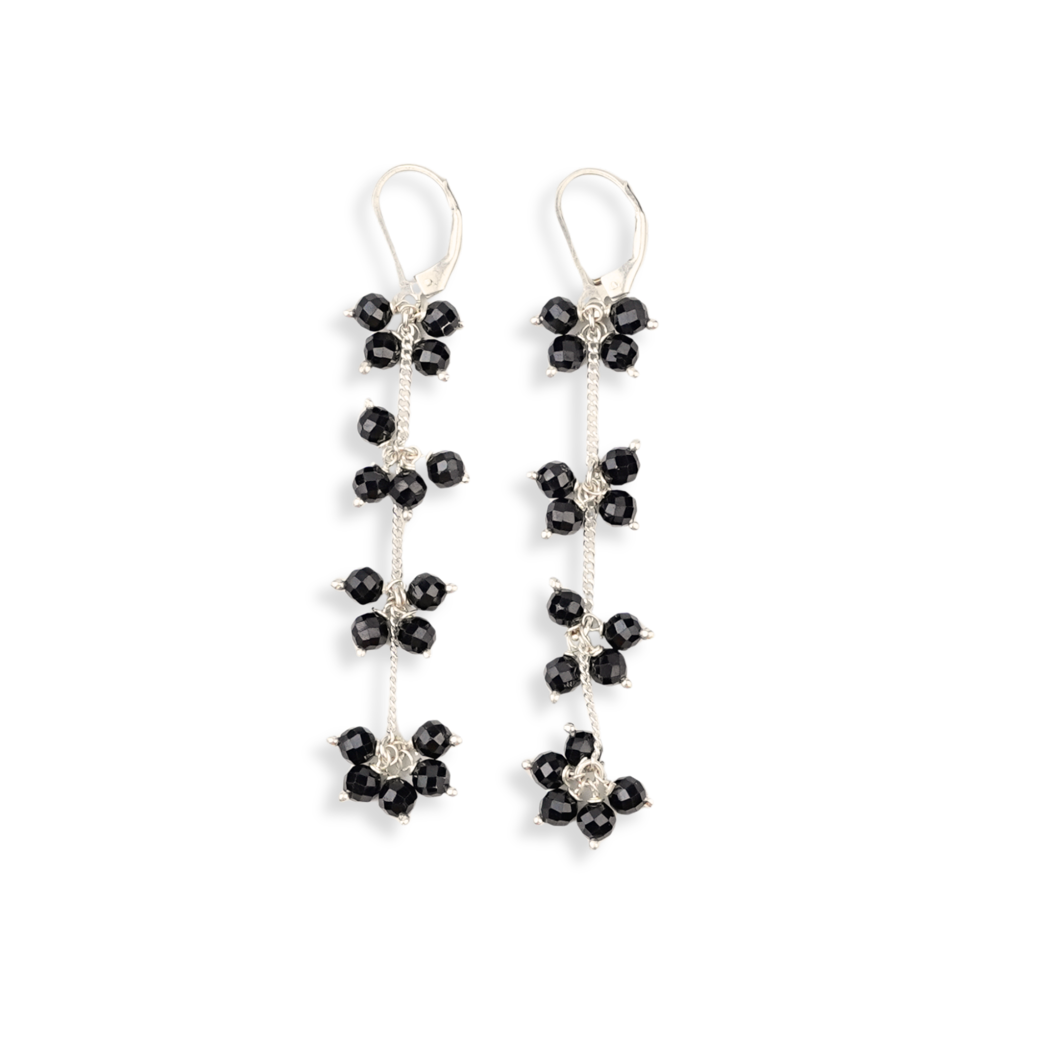 Black Spinel Bunch Earrings | 92.5 Sterling Silver
