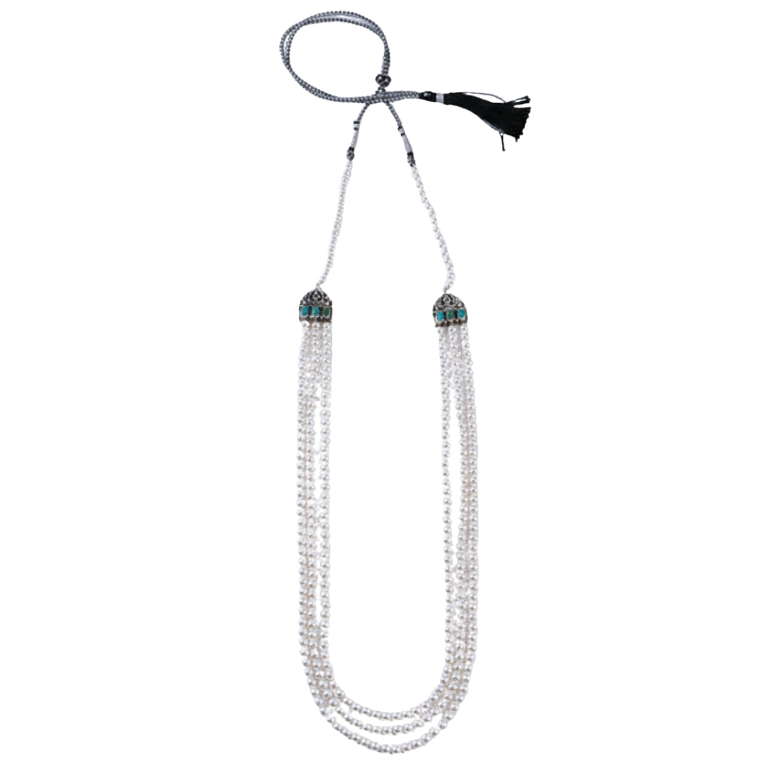 Luxe Necklace - Carved Findings and Pearls