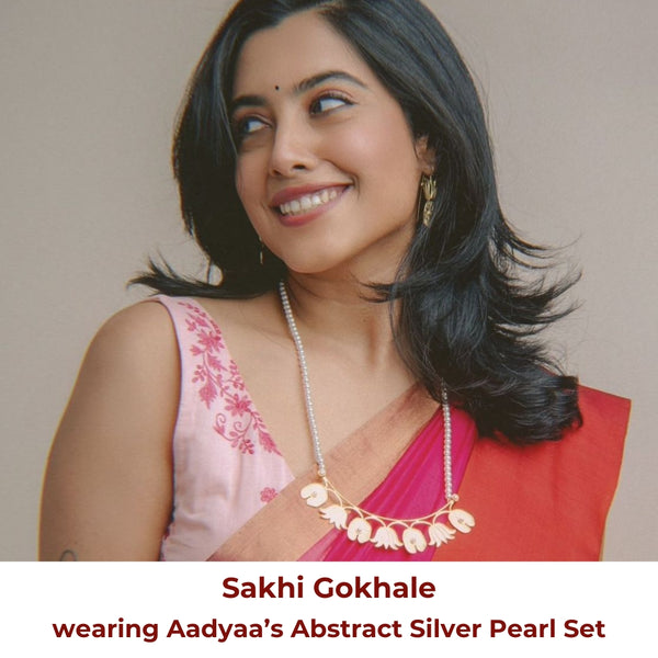 Abstract Pearl Set |  92.5 Silver | 22K Gold Plated
