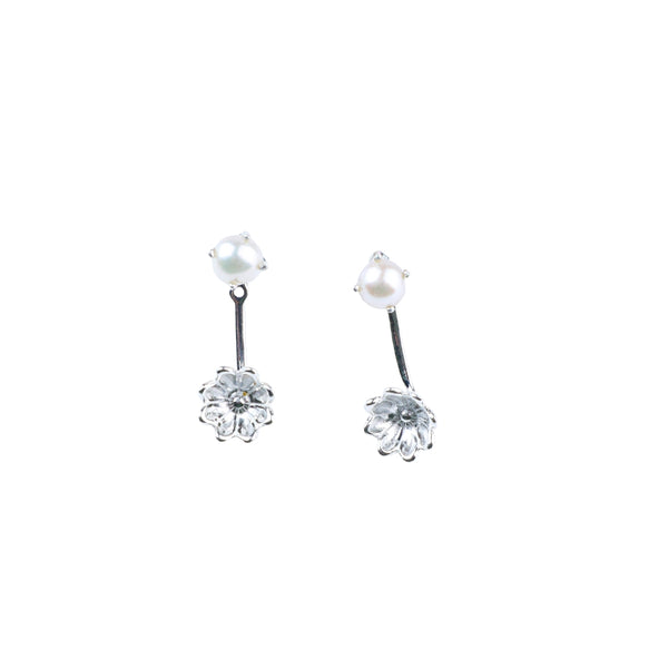 Pearl Flower Jacket Earring jewelry