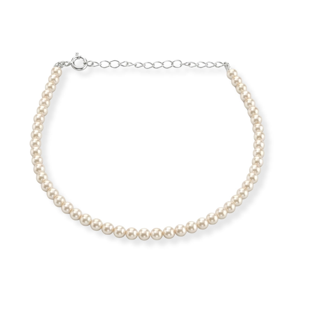 3mm Cream Pearl Anklet (Project Handmade)