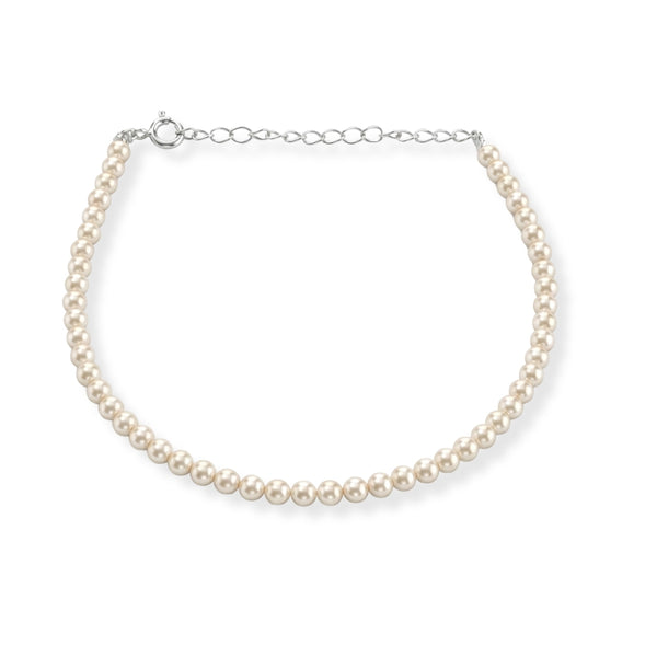 3mm Cream Pearl Anklet (Project Handmade)