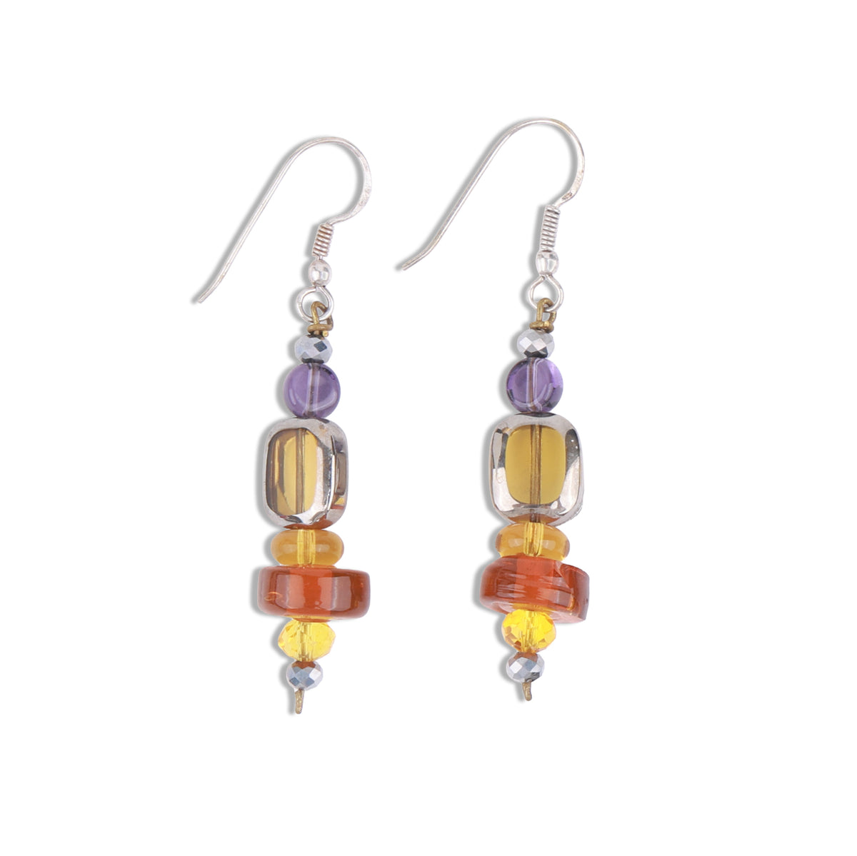 Multicolour Glass Bead Earrings