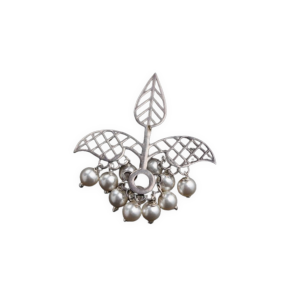 Leaf Filigree Brooch | 92.5 Silver | Oxidised Finish
