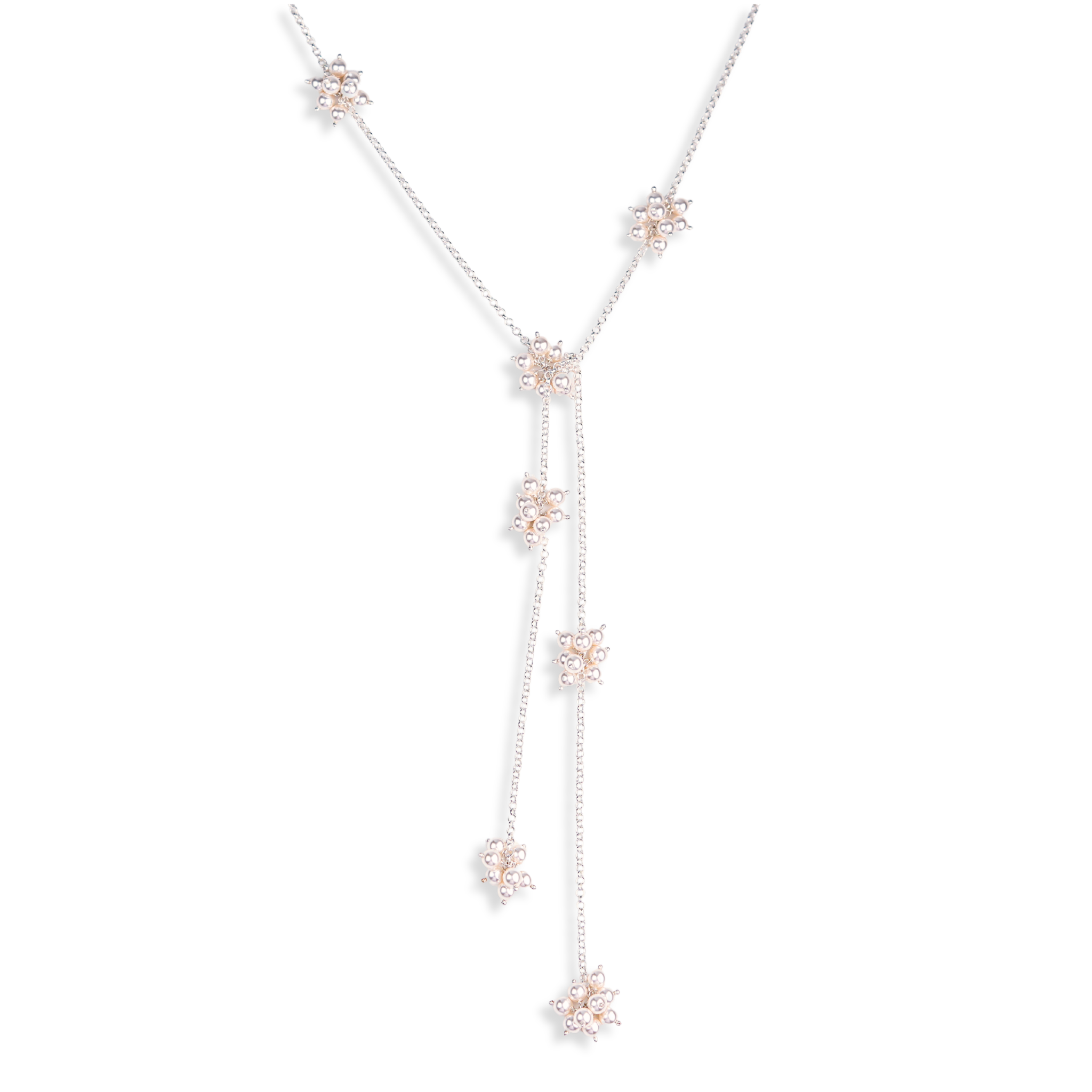 Pearl Bunch Tie & Wear Necklace | 92.5 Sterling Silver